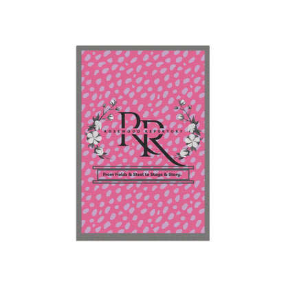 Pink Floral Monogram Garden Flag — Personalized PRK Logo House Banner