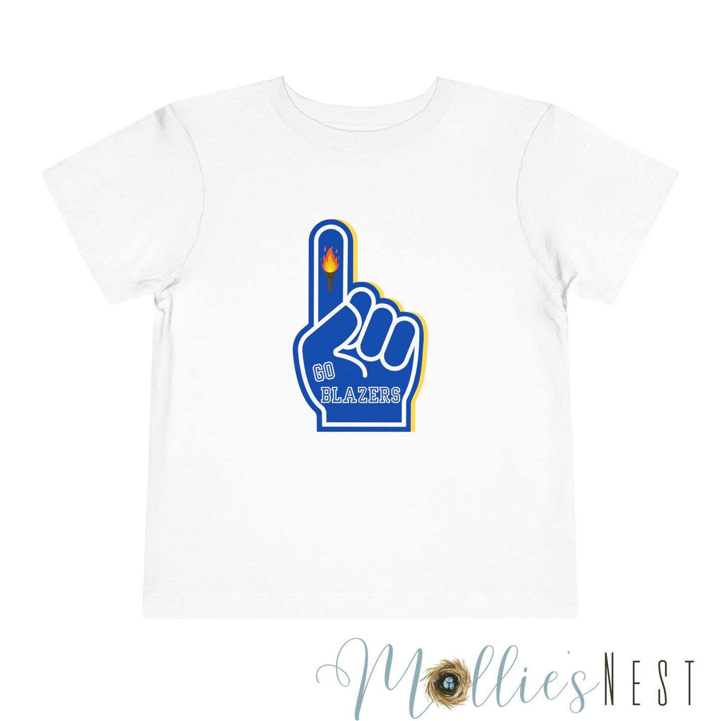 Toddler Blazer Foam Finger. Short Sleeve Tee