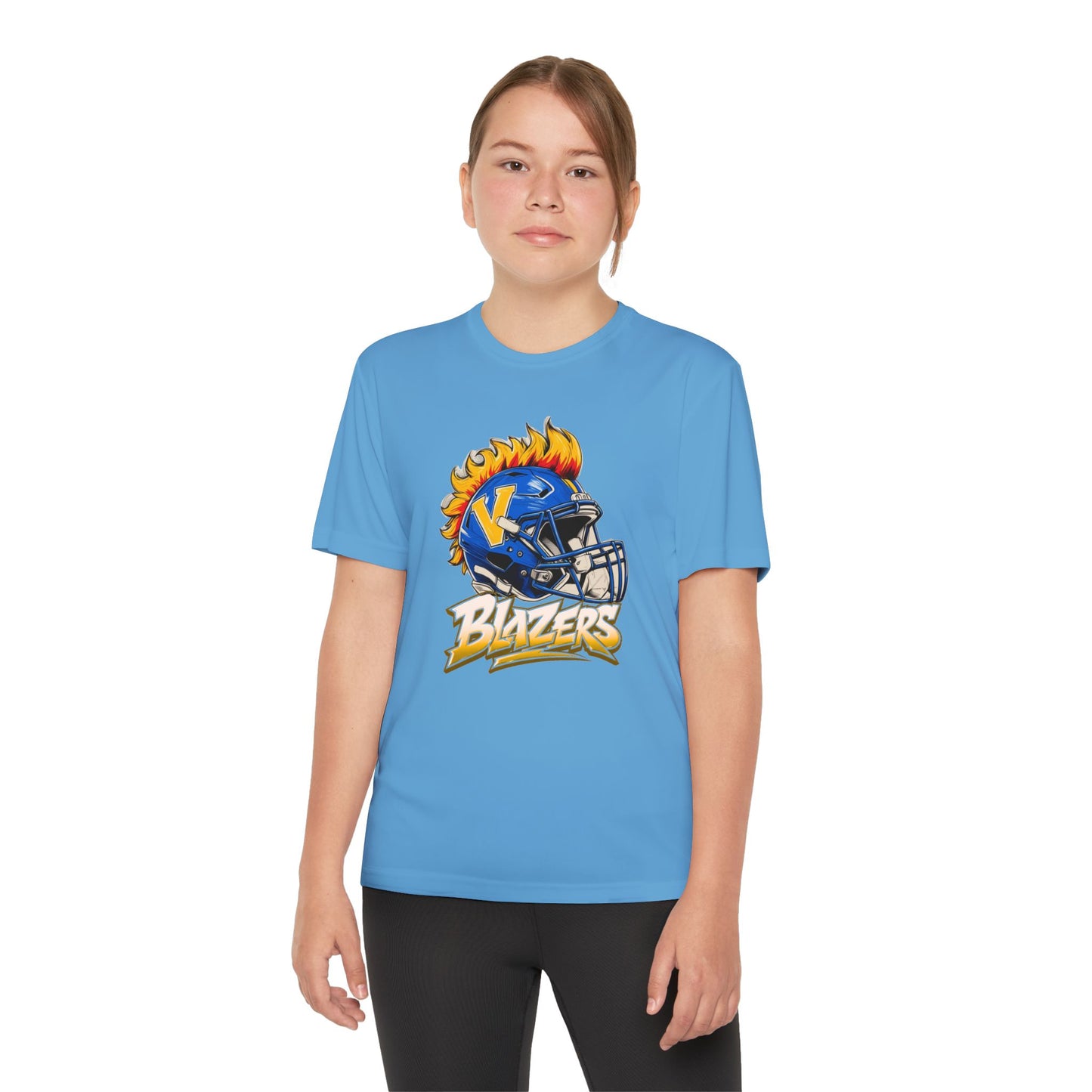 Youth FLAME Helmet Blazers. DRIFIT Football Shirt