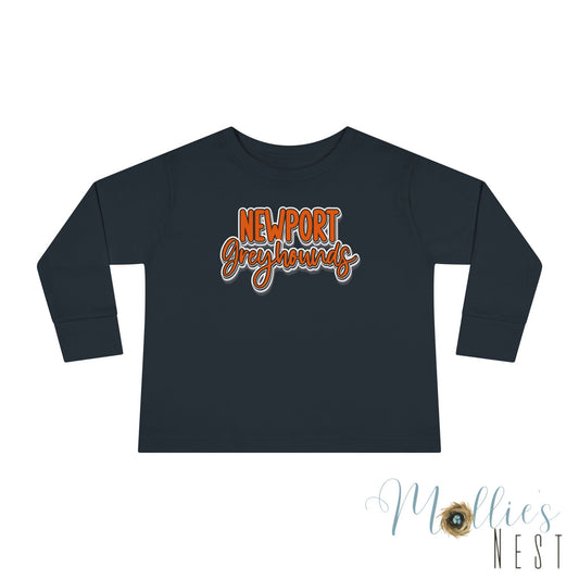 TODDLER Long Sleeve Tee — "Newport Greyhounds" Shirt