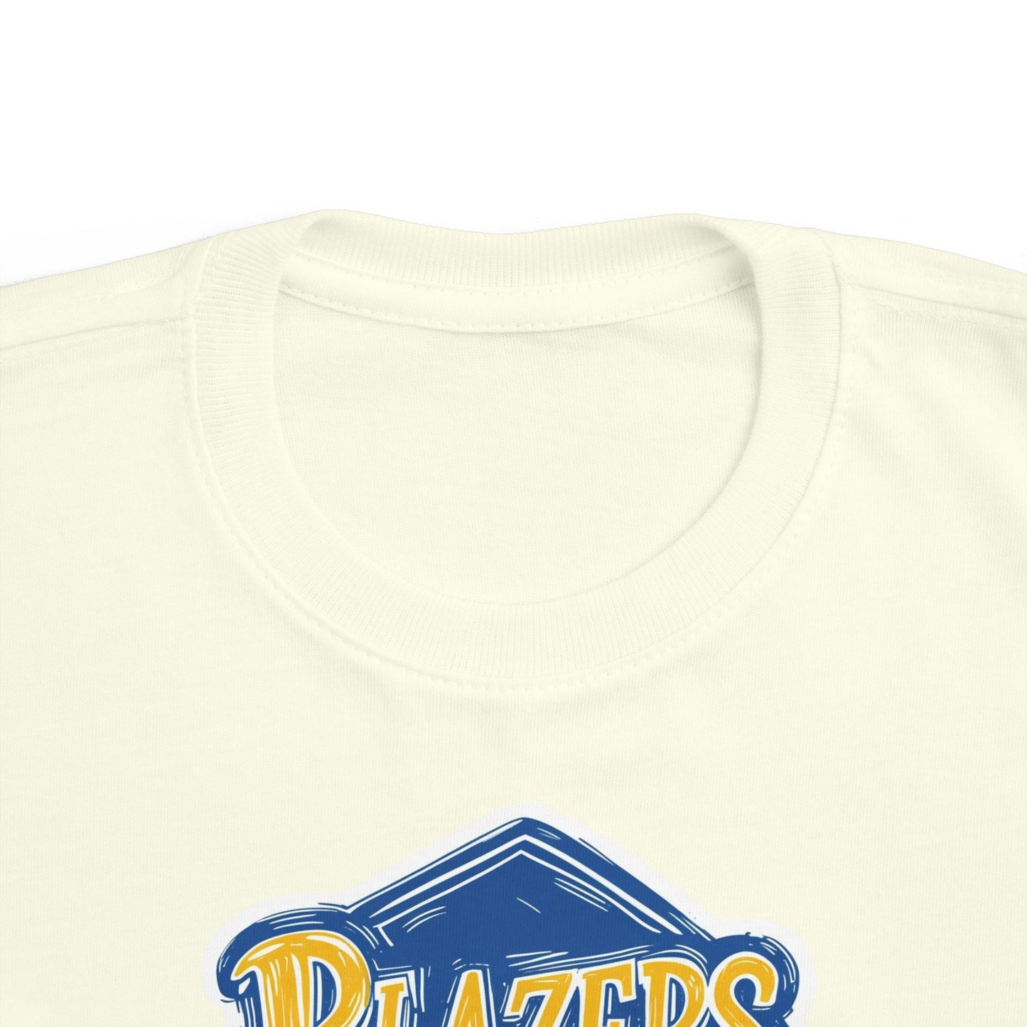 Toddler BLAZERS Retro Logo T‑Shirt — Valley View (Vintage Blue & Gold)