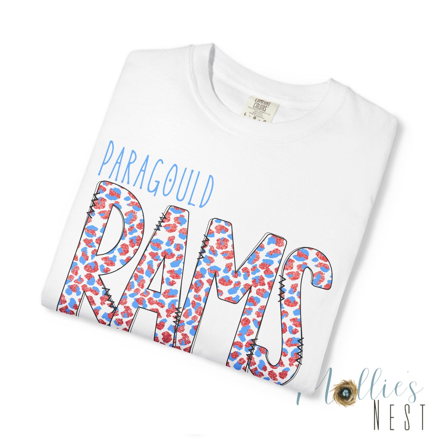 Paragould Rams T-Shirt — Leopard Letter Tee