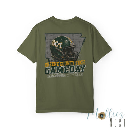 Gameday Football T-Shirt — Greene County Tech (GCT) Vintage Helmet