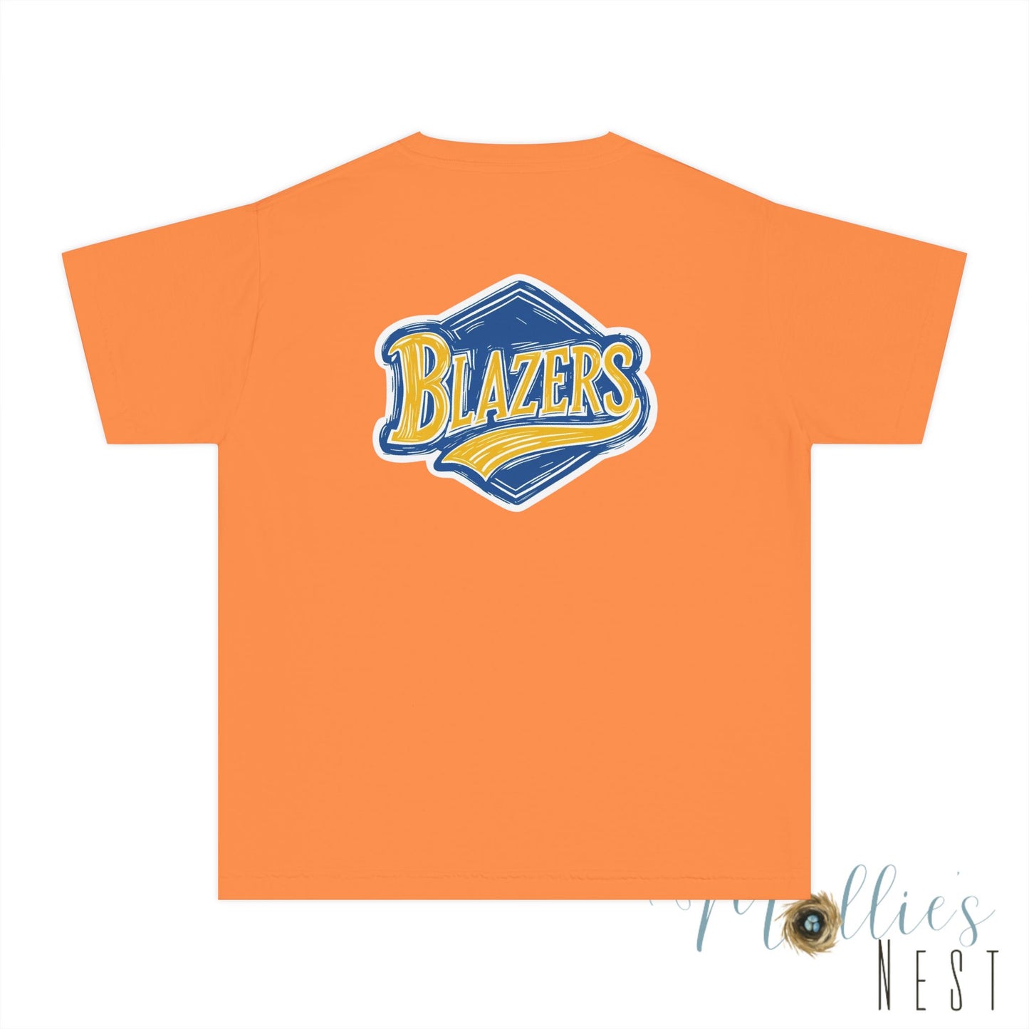 YOUTH Blazers Vin tage Logo T-Shirt — Retro Blue & Gold Team Logo T‑Shirt