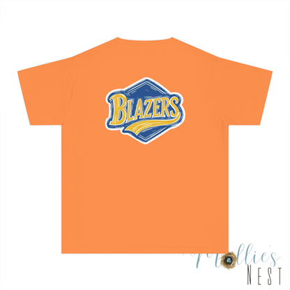 YOUTH Blazers Vin tage Logo T-Shirt — Retro Blue & Gold Team Logo T‑Shirt