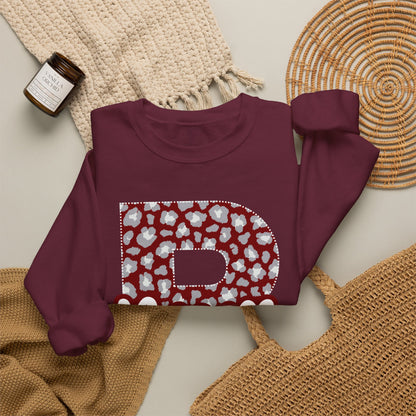 ADULT. Barton Bears. Initial B Crewneck Sweatshirt