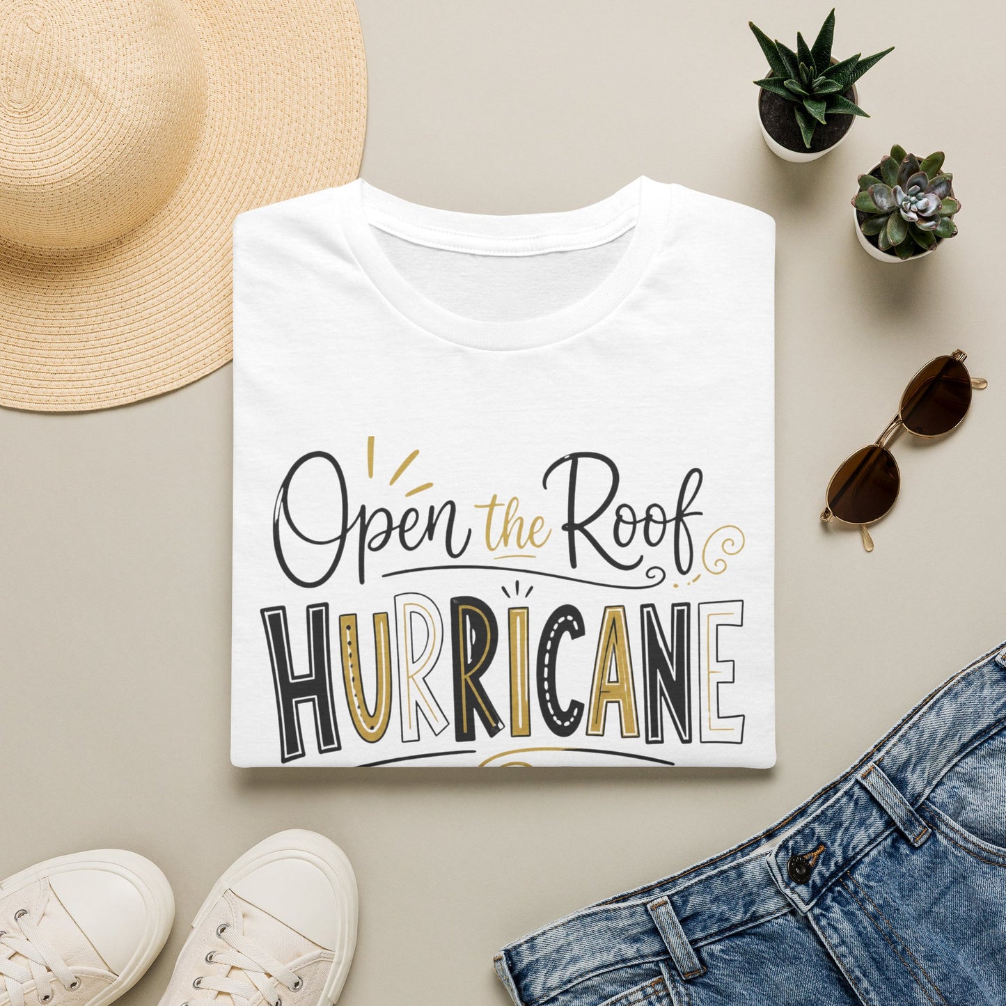 Jonesboro Hurricane Adult T-Shirt - "Open the Roof" Casual Graphic Tee