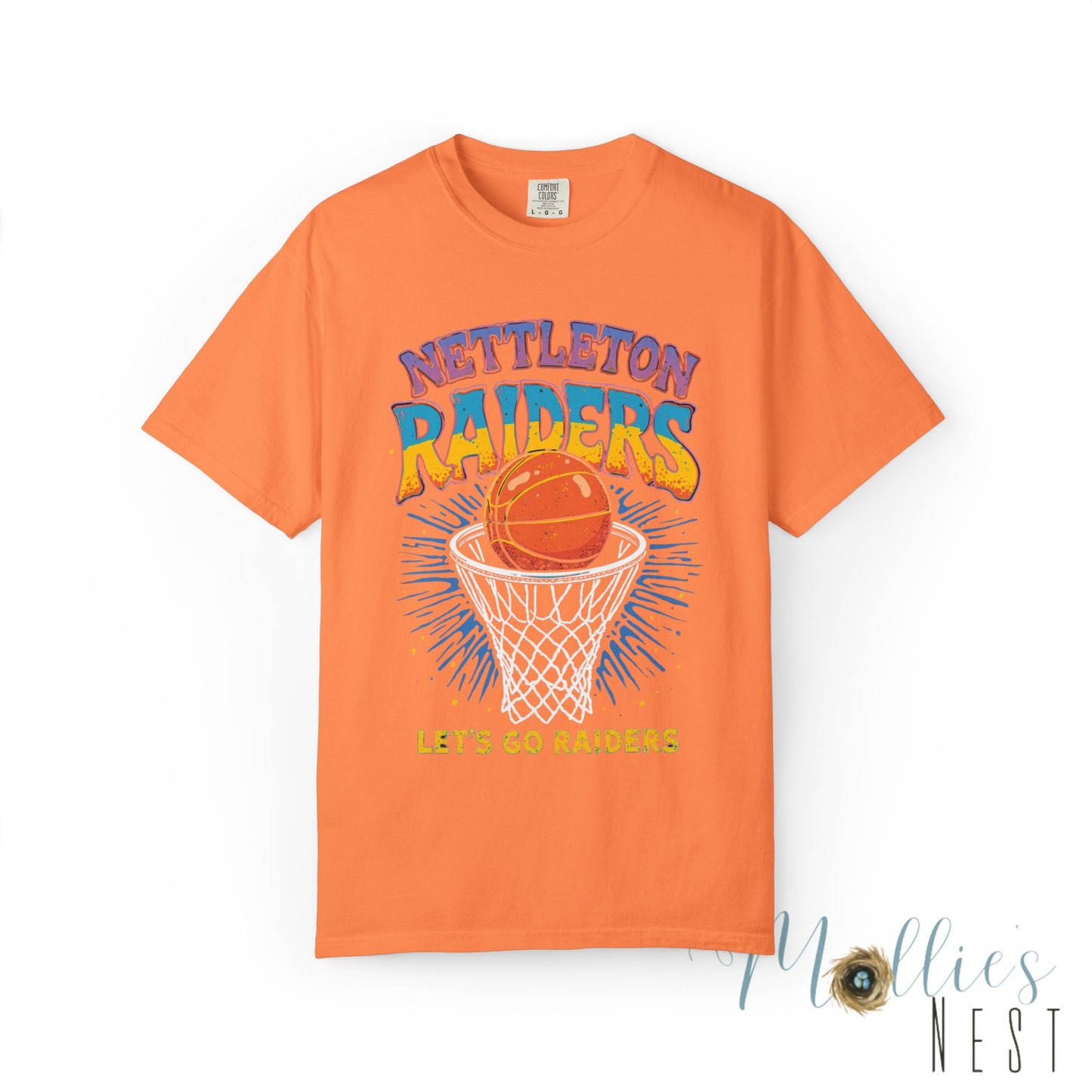 Unisex Basketball T-Shirt - 'Nettleton Raiders' Retro Basketball- Perfect for Game Day, Sports Events, Gift, Retro Vibe, Casual Wear