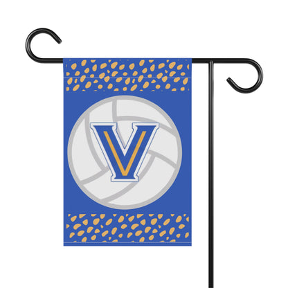 Volleyball Valley View. Flag — Blue & Gold