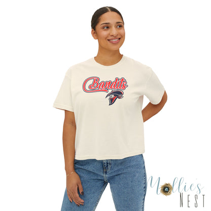 Women’s Boxy Tee – “Bandits” Baseball Graphic Shirt