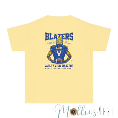 Youth Sports Tee, Valley View Blazers T-Shirt, "Where Legends Are Made"