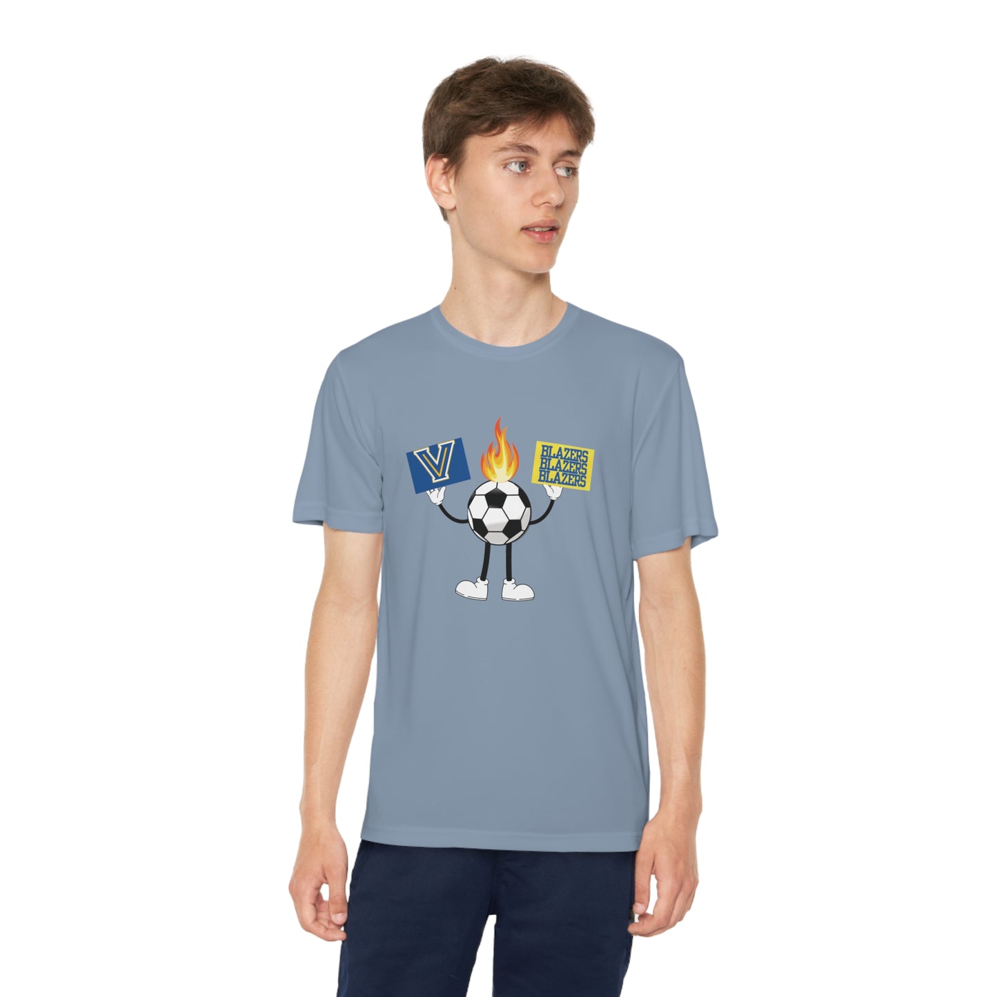 Youth Flame Soccer Competitor Tee