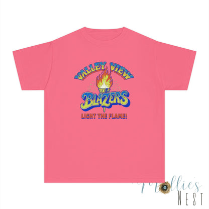 Valley View RETRO Torch Blazers Youth Tee – Light the Flame!