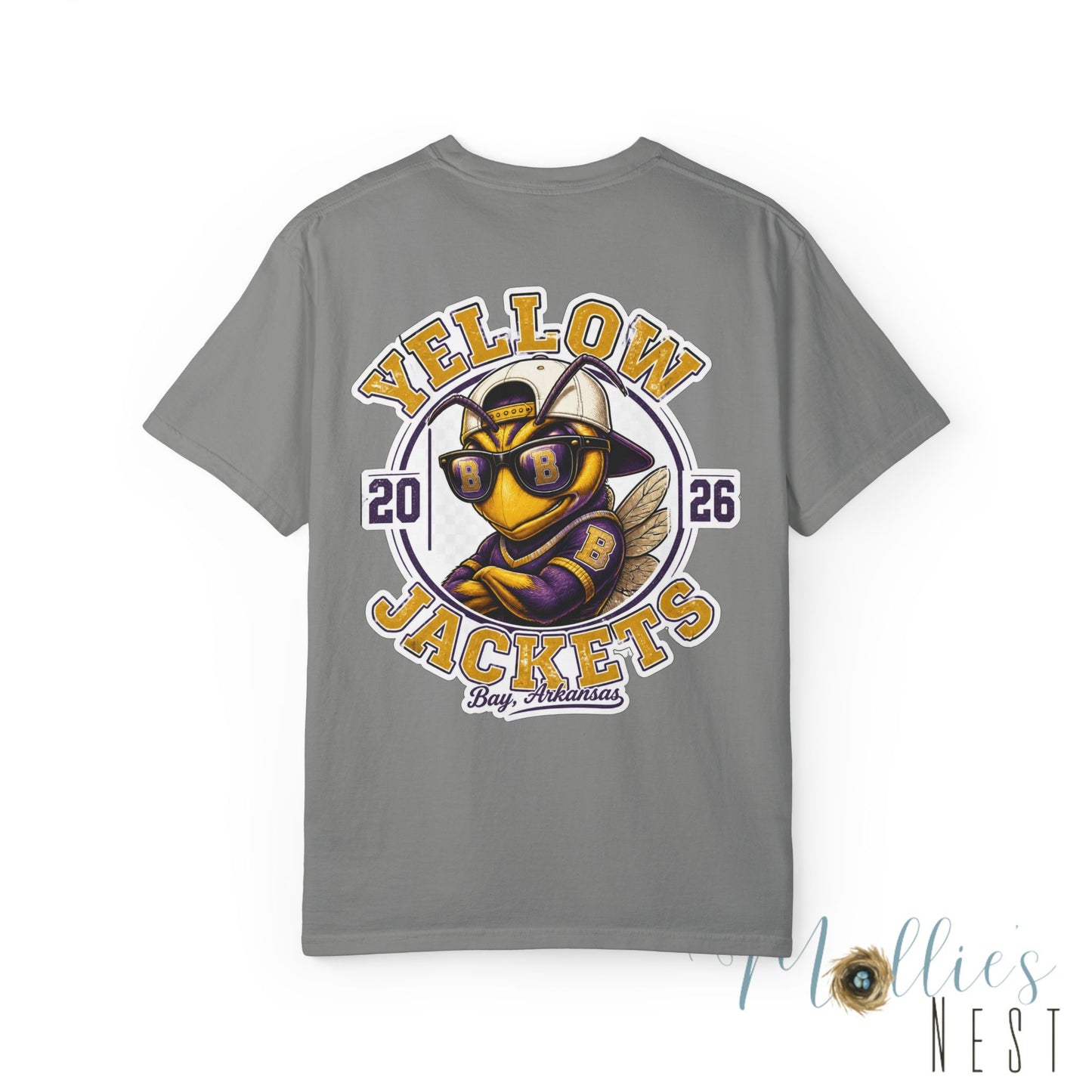 ADULT — Yellow Jackets Mascot 2026 School Spirit Shirt. Comfort Colors