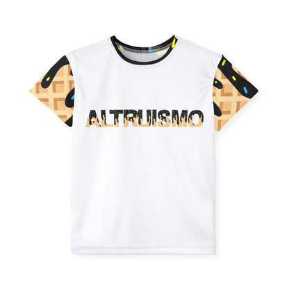 Kids Sports Jersey. ALTRUISMO Ice Cream font