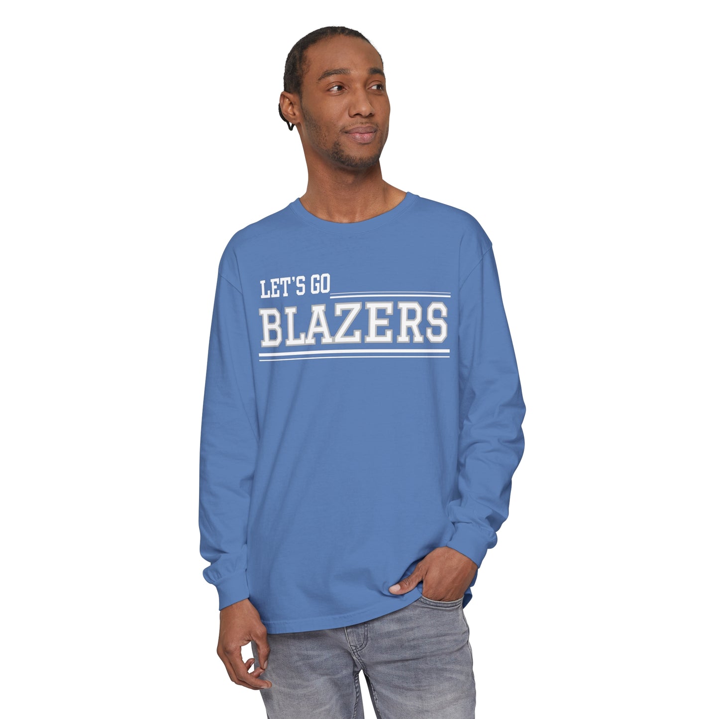 Blazers Unisex Garment-dyed Long Sleeve T-Shirt