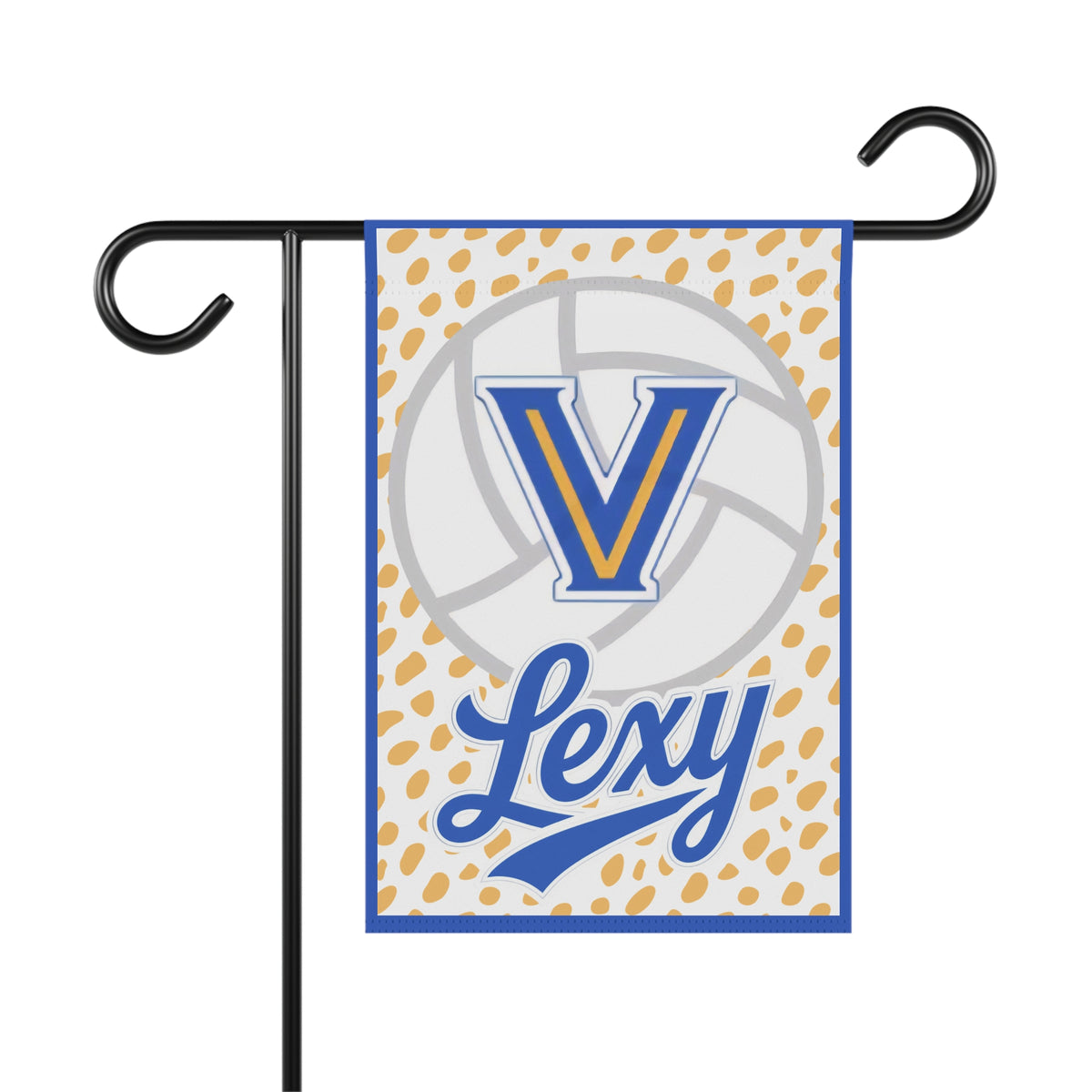 CUSTOM. Lexy. volleyball Flag -  Blue & Gold