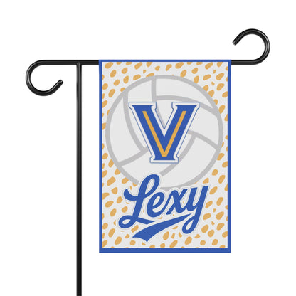 CUSTOM. Lexy. volleyball Flag -  Blue & Gold