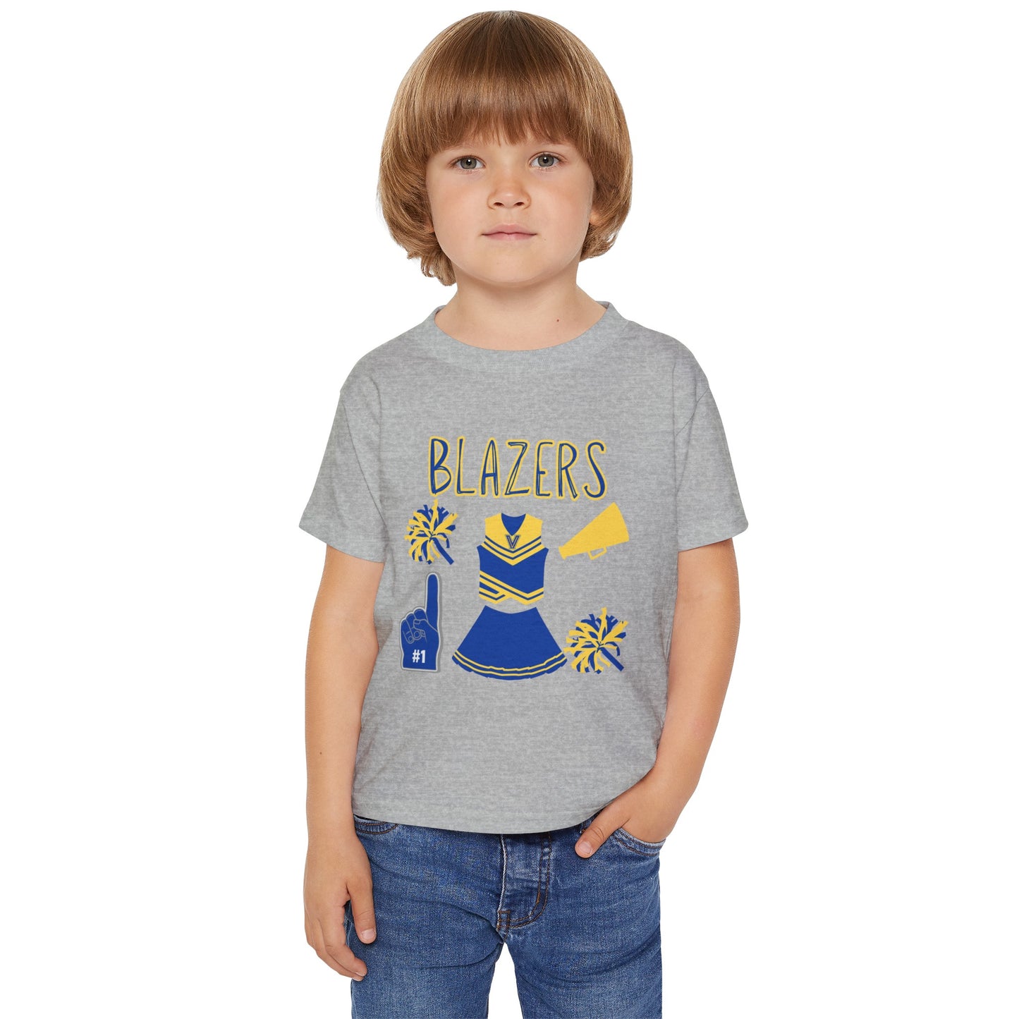 Blazers Cheer. Heavy Cotton™ Toddler T-shirt