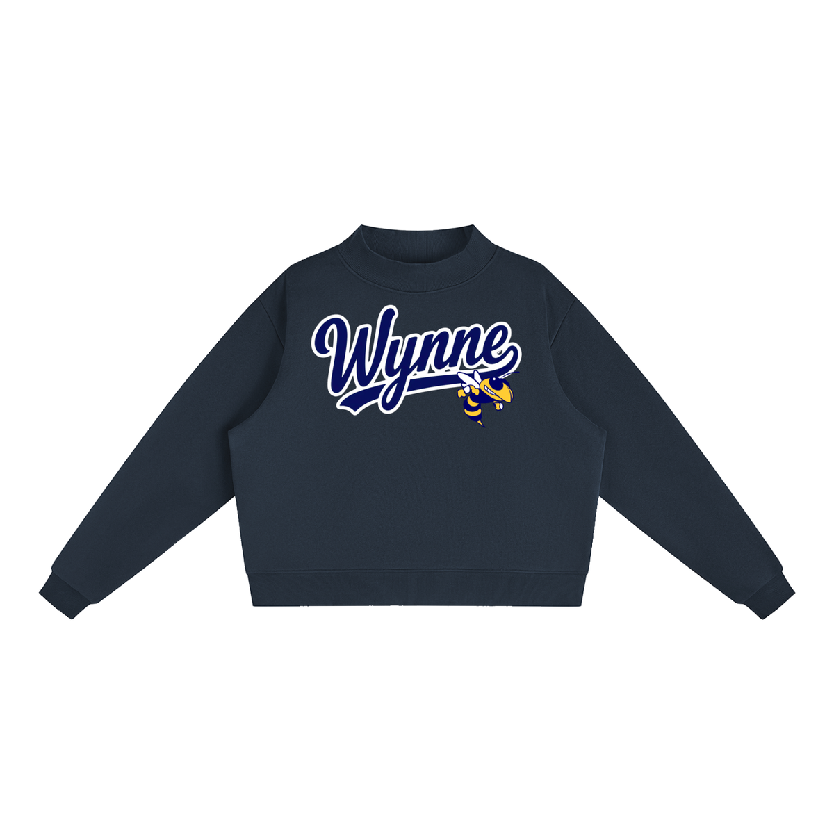 Essential Fleece Mock-Neck Crew Sweatshirt - Wynne
