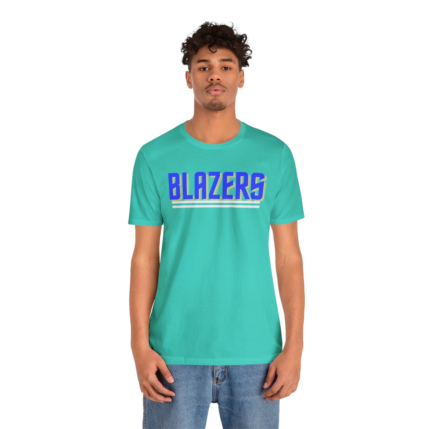 Blazers. Teal Jersey Short Sleeve Tee