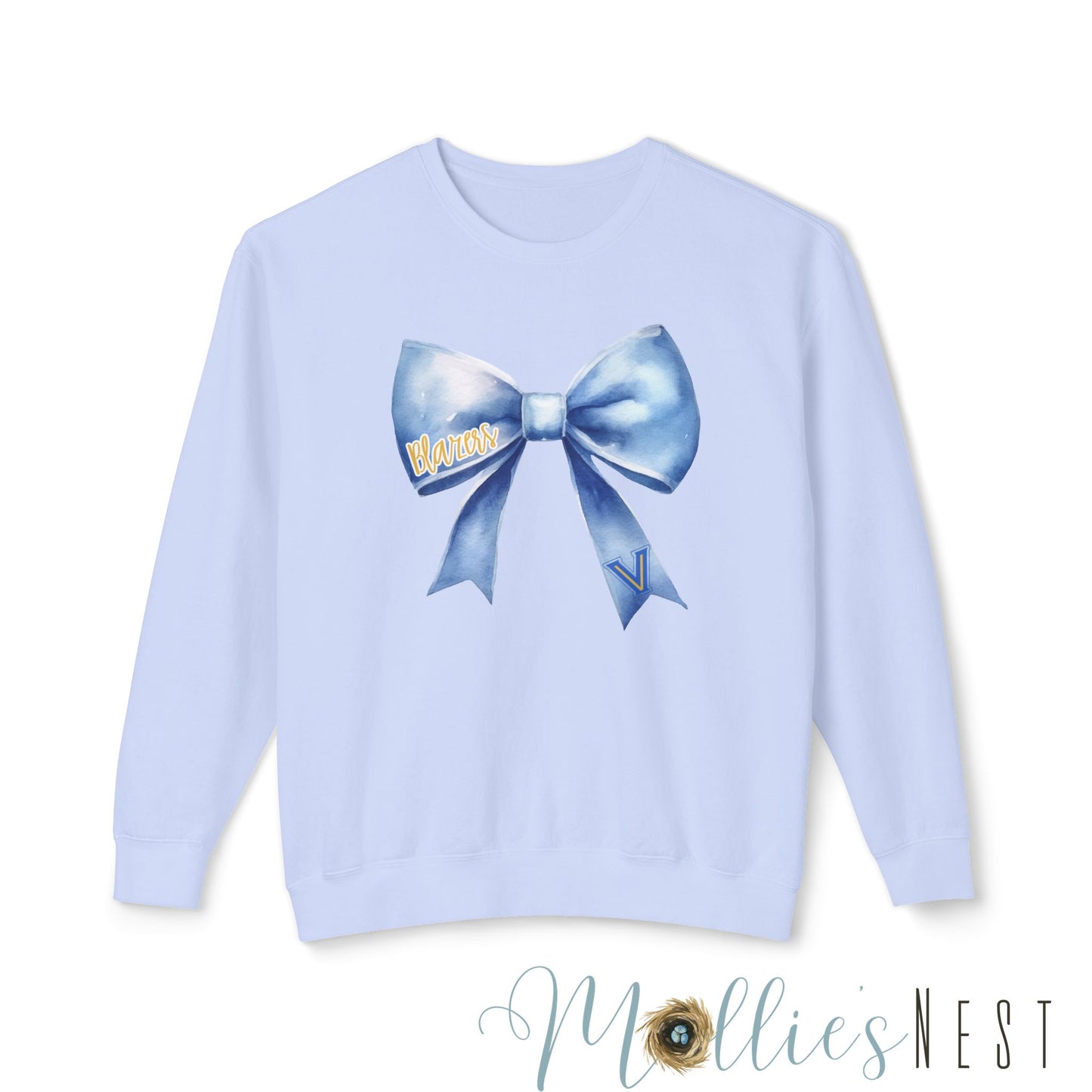 Blazers Bow Lightweight Crewneck Sweatshirt