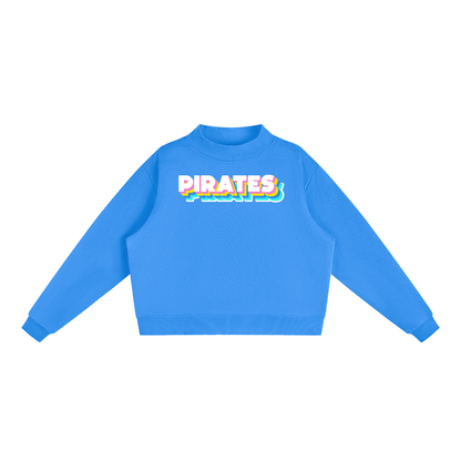 Essential Fleece Mock-Neck Crew Sweatshirt - Pirates Neon