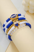 Blue GAME DAY Multilayer Beading Bracelet