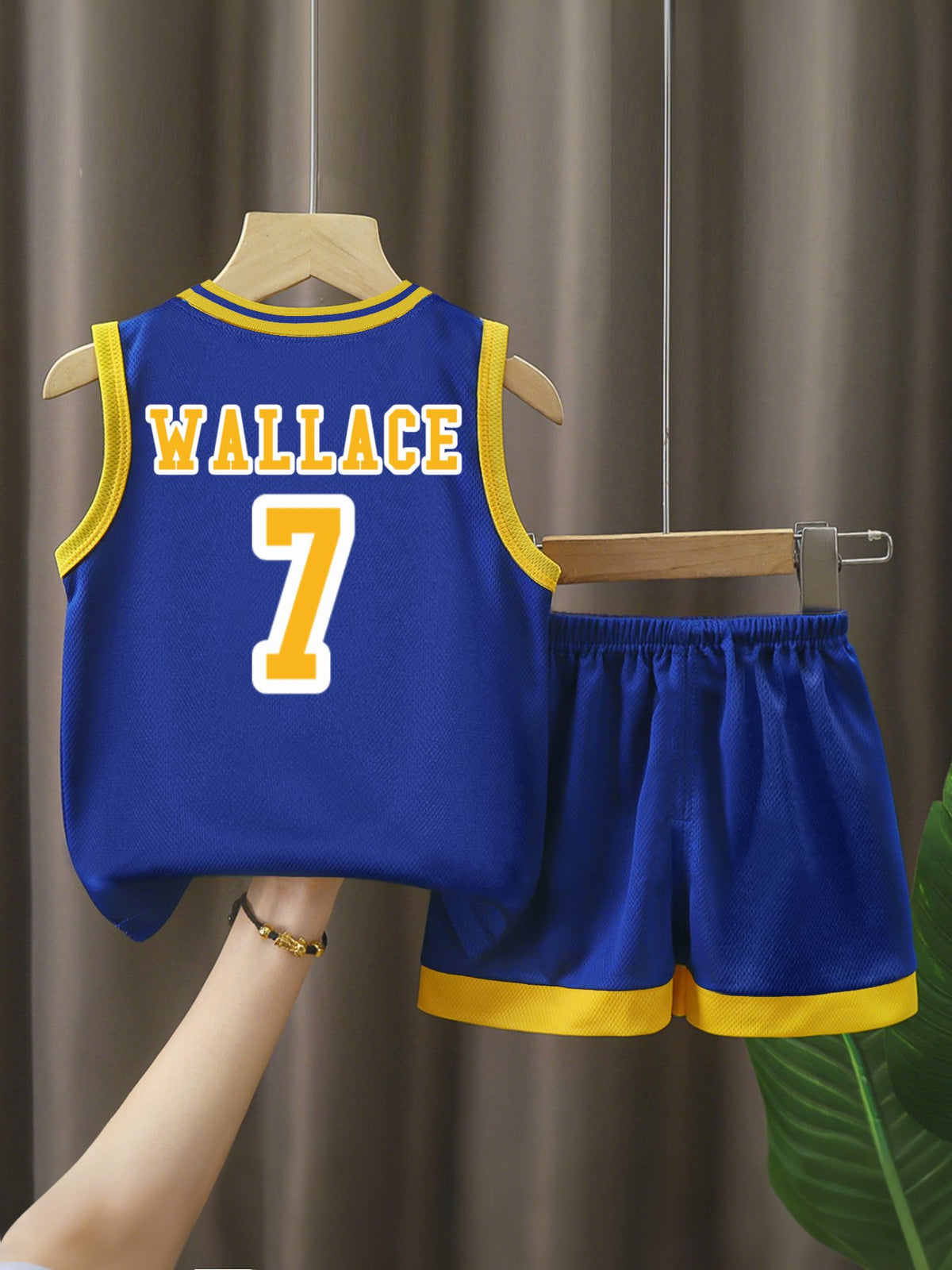 Wallace.11 -Children's Basketball Jersey Set(Dual-sided Printing)