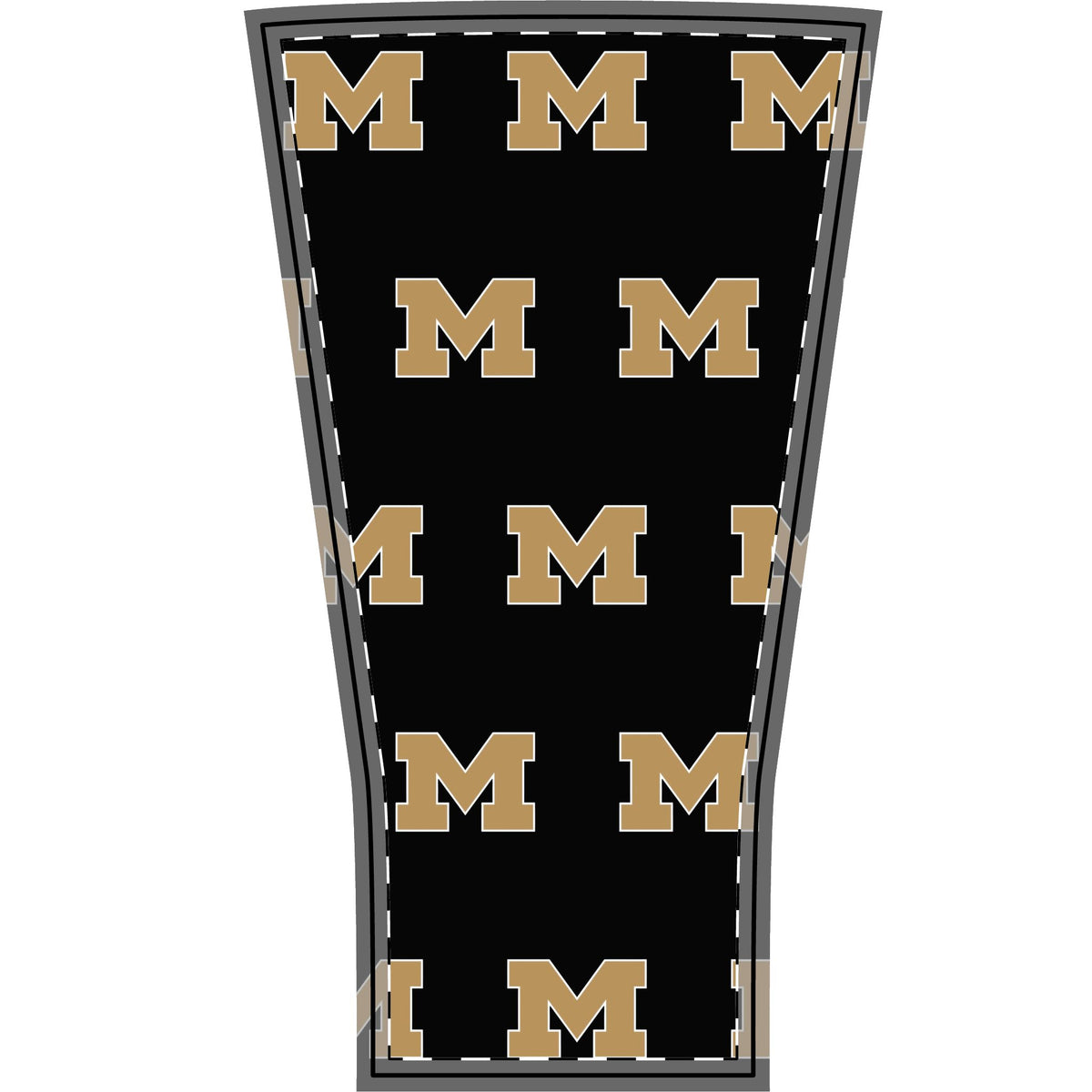 Manila Lions "M" Logo Pattern Arm Sleeve — Gold & Black Sports Compression Sleeve