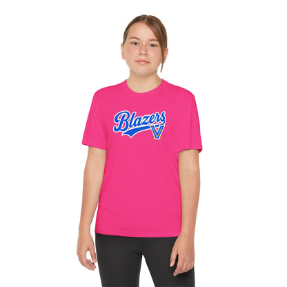 Blazers Youth Drifit — Blue Script Logo Team Shirt