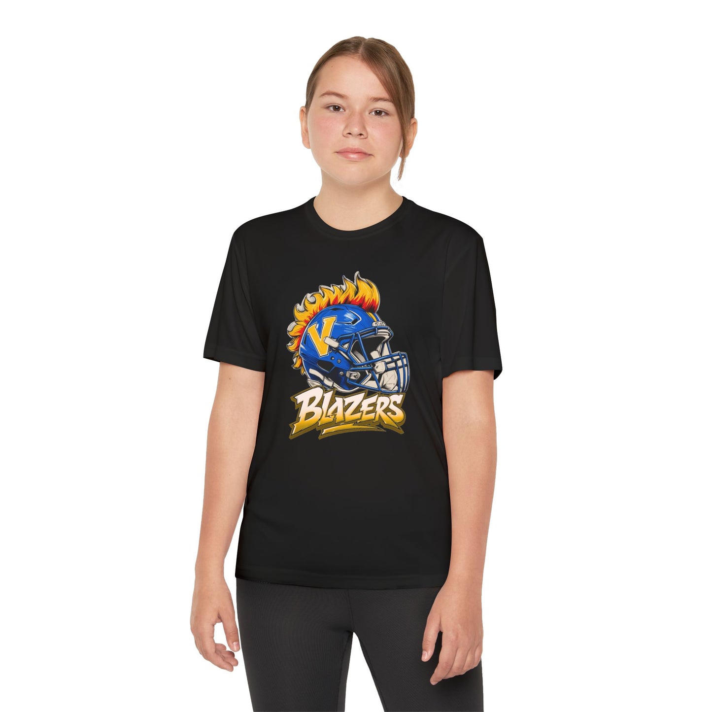 Youth FLAME Helmet Blazers. DRIFIT Football Shirt