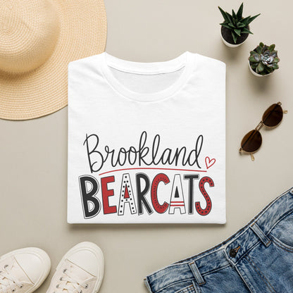 Brookland Bearcats T-Shirt — Cute Script & Block Letter School Logo Tee