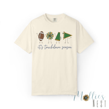 Touchdown Season (Green/Yellow)  T-shirt — Football Friends Graphic
