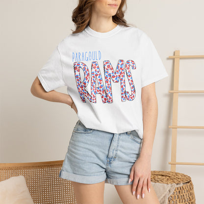Paragould Rams T-Shirt — Leopard Letter Tee