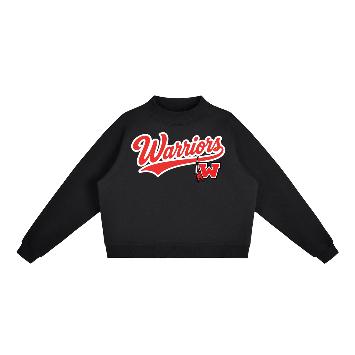Essential Fleece Mock-Neck Crew Sweatshirt - Westside Warriors