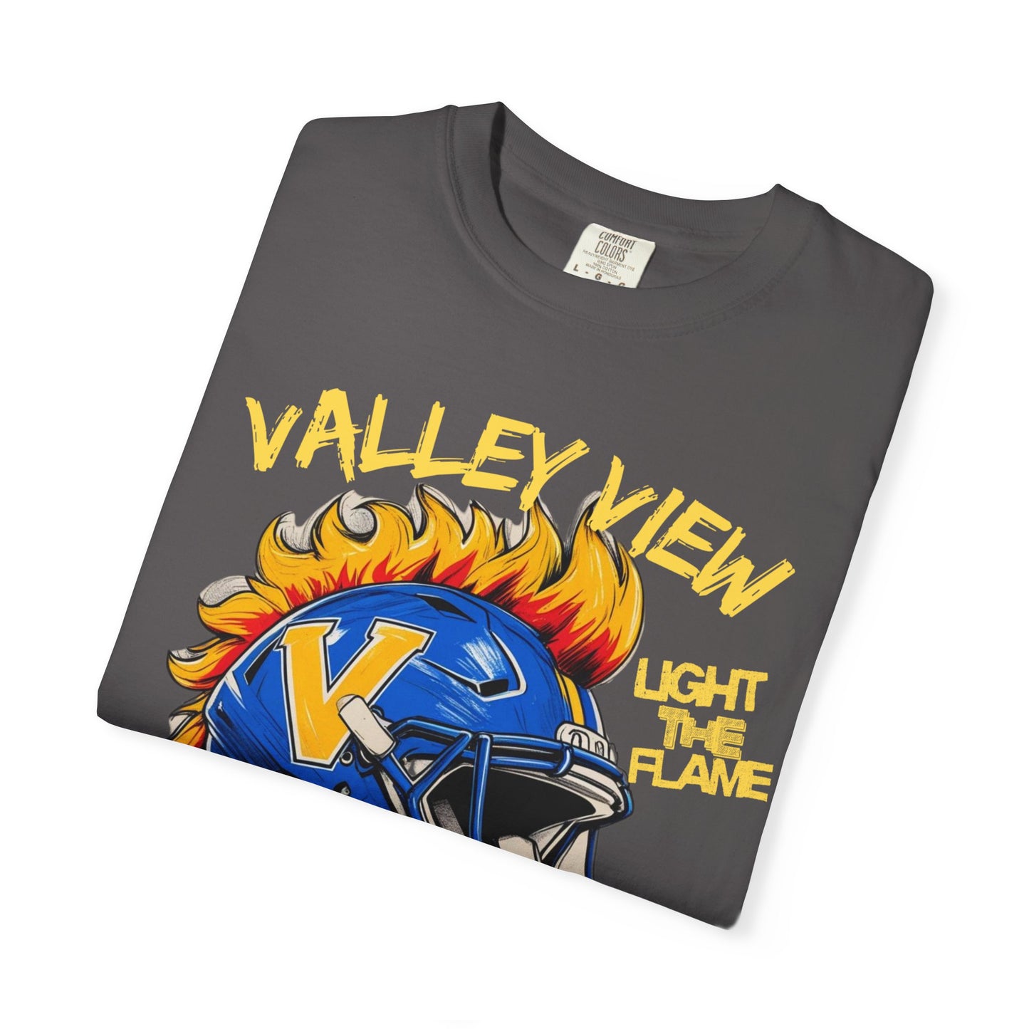 Valley View Blazers Football T-Shirt Flame, Unisex Fan Apparel, Game Day Shirt, Vintage Style Tee, Sportswear