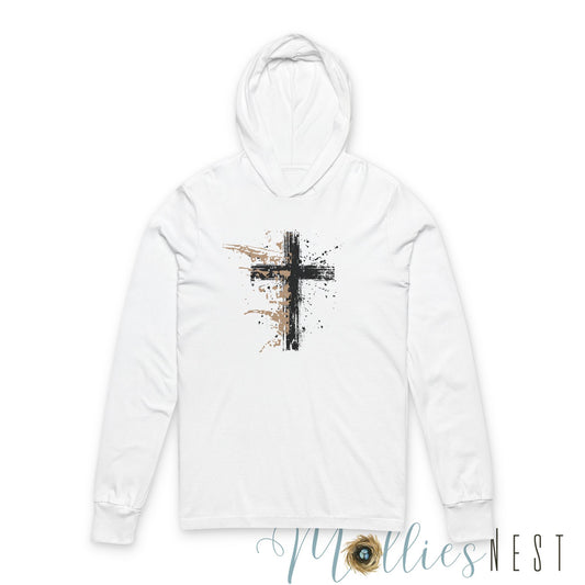 Cross Hooded long sleeve