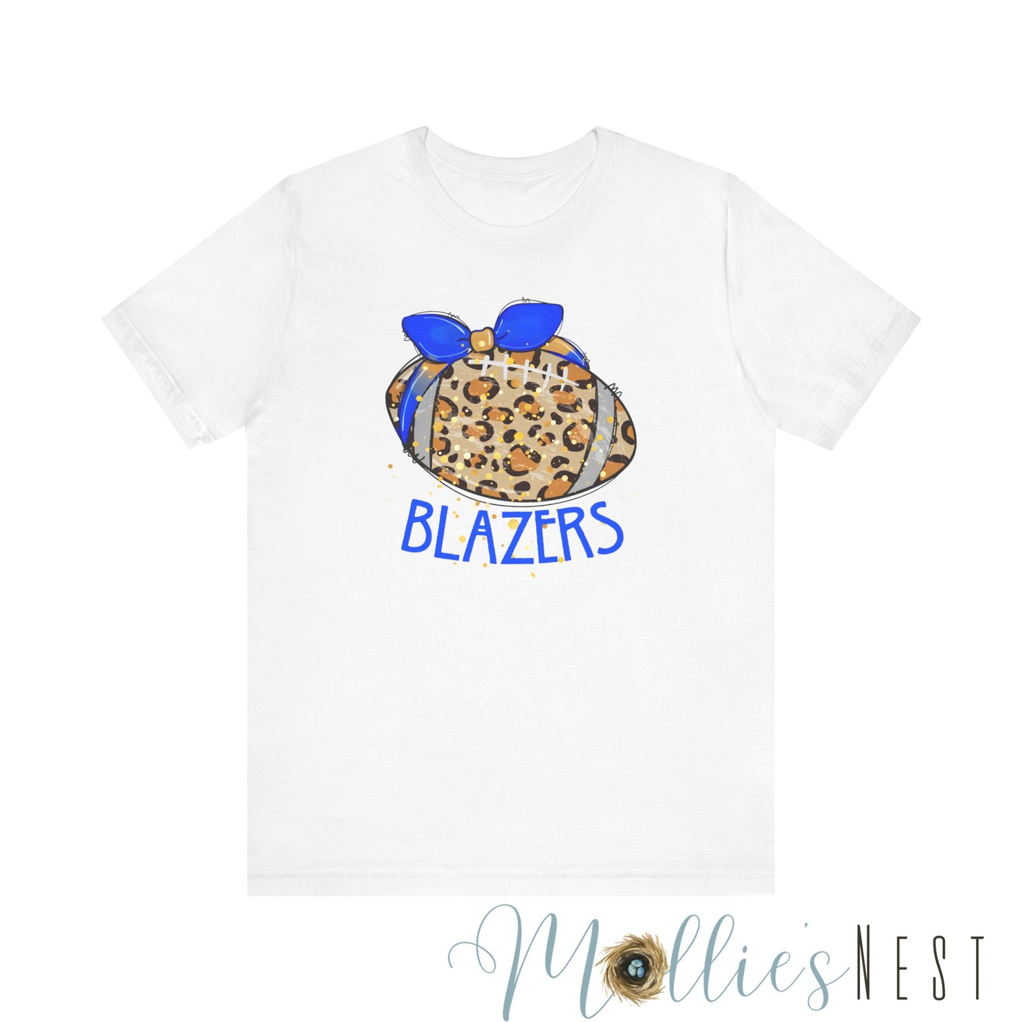 Leopard Blazer Football. ADULT Jersey Short Sleeve Tee