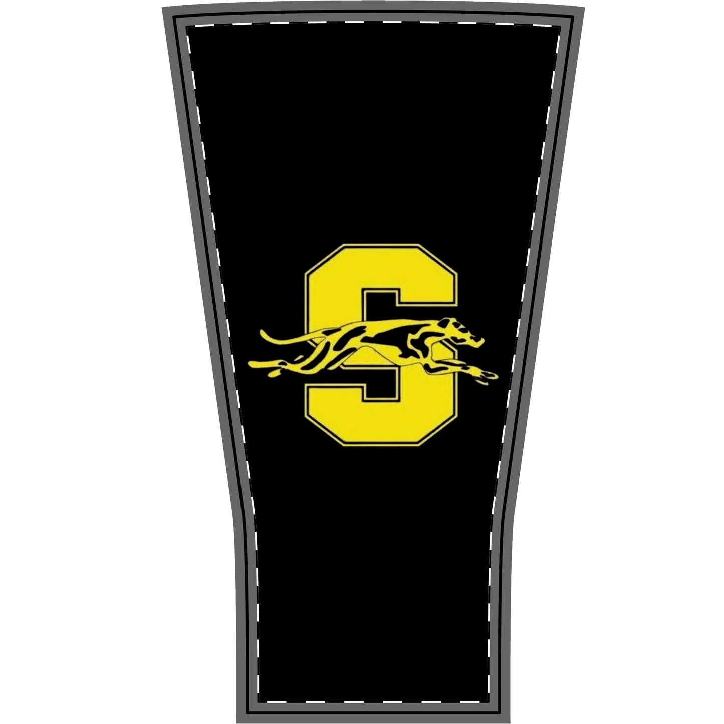 Greyhound Salem Logo Arm Sleeve — Black & Yellow Athletic Compression Sleeve