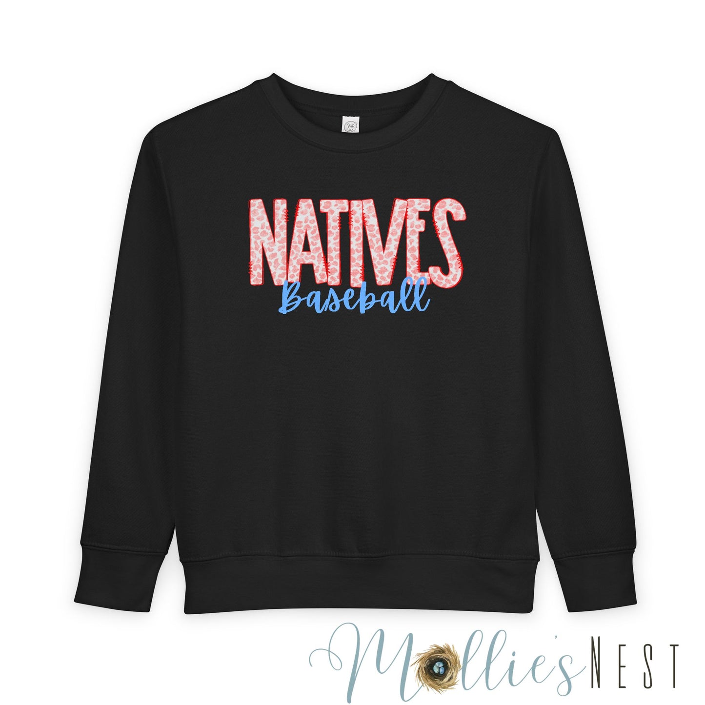 Natives Baseball Toddler Sweatshirt, Cute Kids Gift, Baseball Fan Apparel, Playful Toddler Gear, Sporty Children’s Clothing