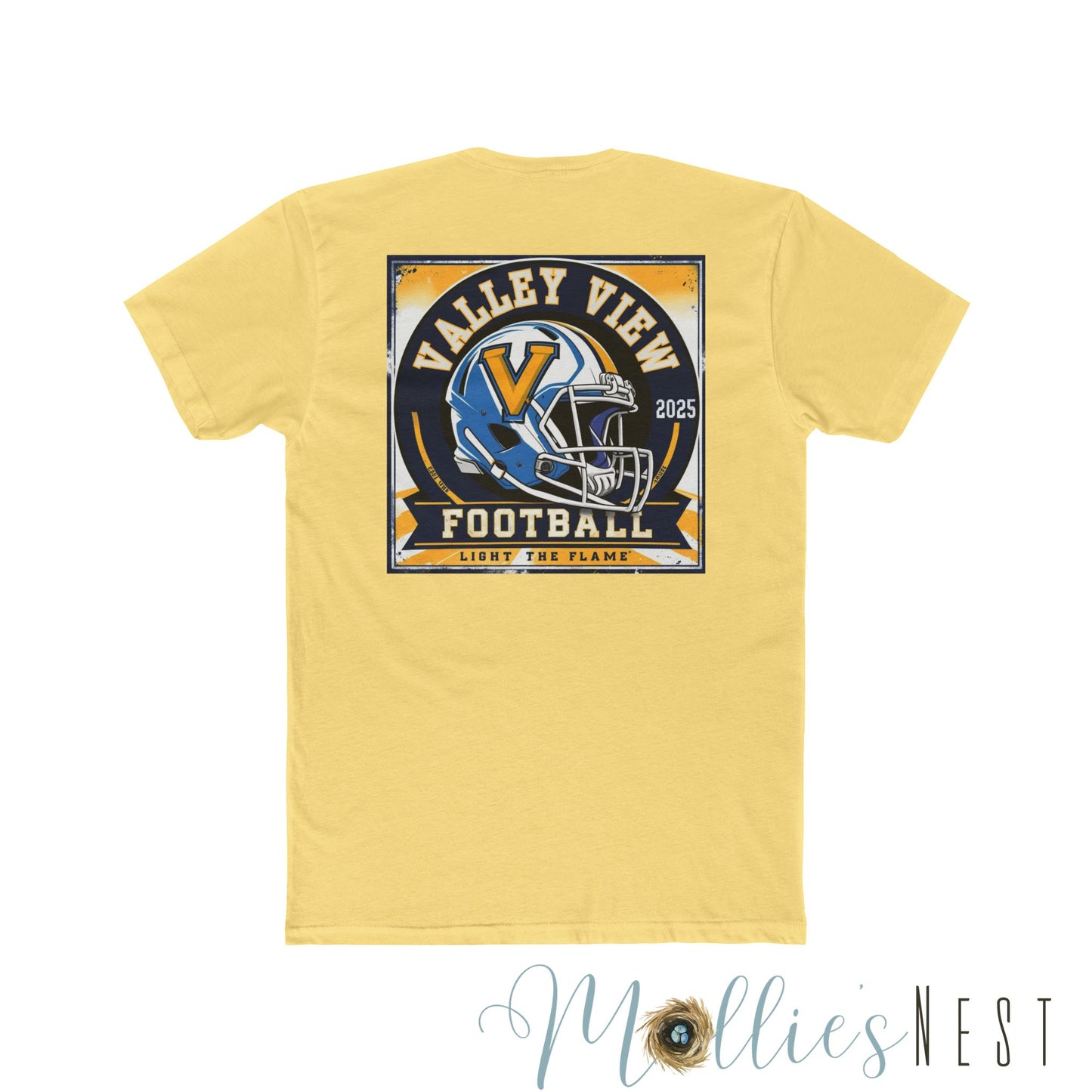 Valley View Football Unisex Cotton Crew Tee, Sports Tee, School Spirit Shirt, Game Day Apparel, Football Fan Wear