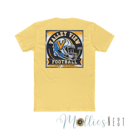 Valley View Football Unisex Cotton Crew Tee, Sports Tee, School Spirit Shirt, Game Day Apparel, Football Fan Wear