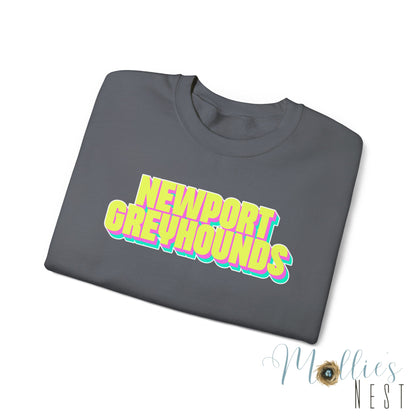 Adult. Newport Greyhounds. NEON sweatshirt