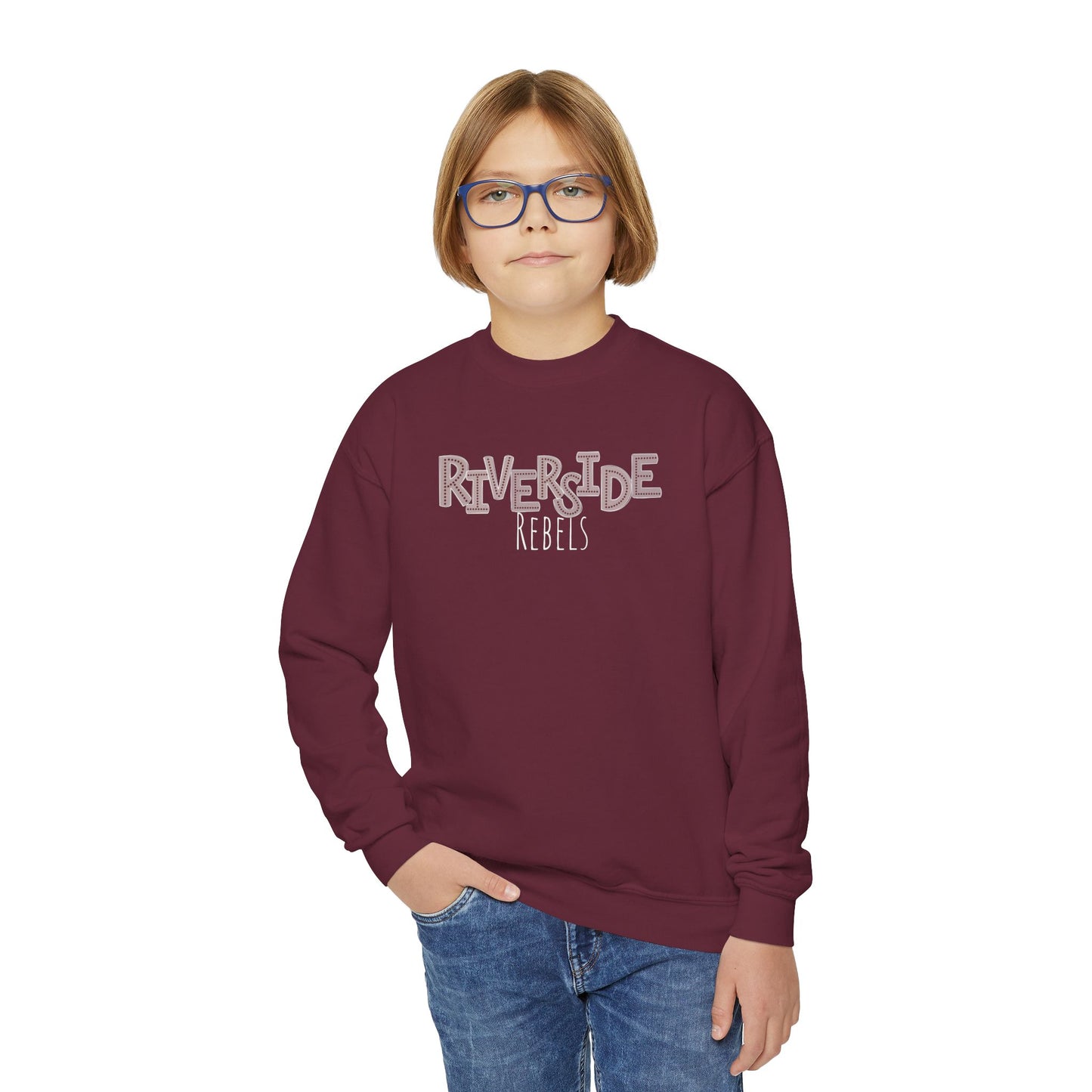 Youth Crewneck Sweatshirt. Riverside Rebels