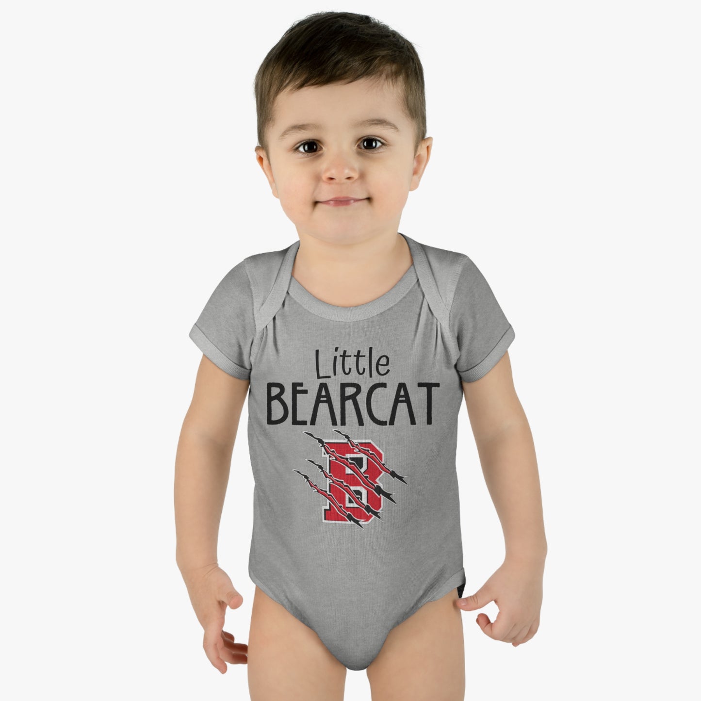 Infant Little Bearcat. Baby Rib Bodysuit