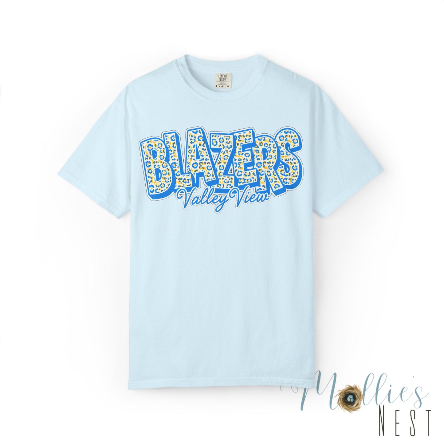ADULT. Blazers Valley View Leopard Print T-Shirt - Stacked font