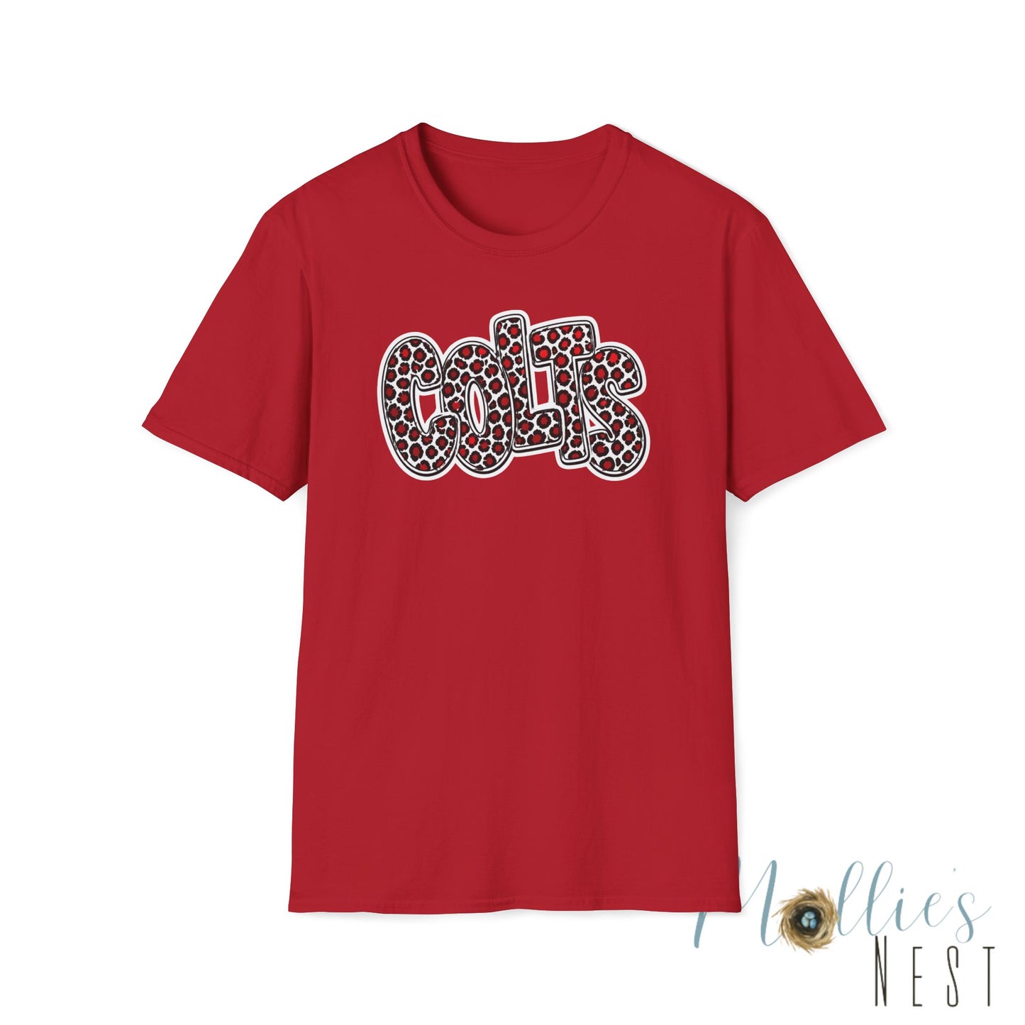 Adult. 'COLTS' Leopard Print Graphic Tee