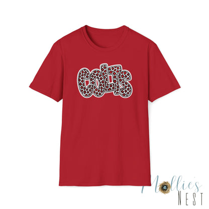 Adult. 'COLTS' Leopard Print Graphic Tee