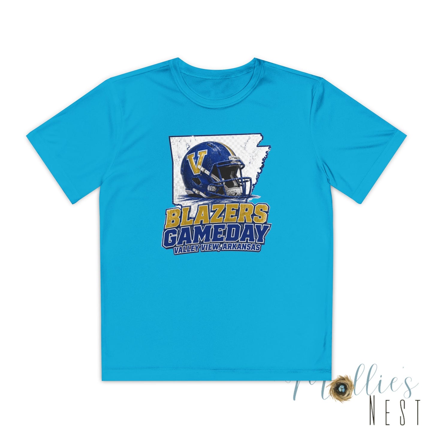 Youth Blazers DRIFIT Gameday Tee – Team Helmet Arkansas Football Shirt